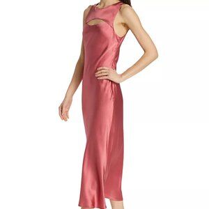 Paige Aurem Silk Cut-Out Midi-Dress